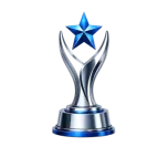Polished achievement trophy