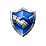 Handshake set in a protective shield